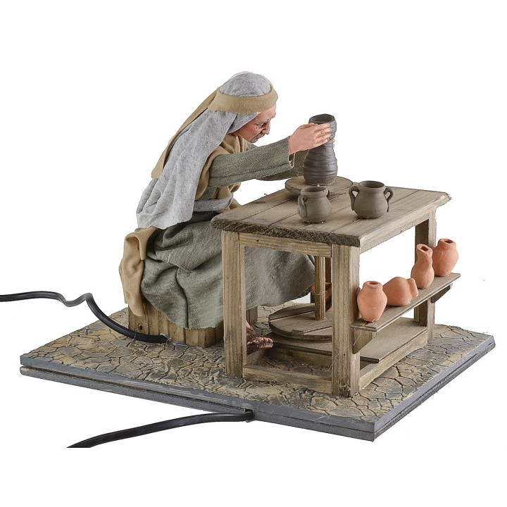 Double movement oriental seated potter series 30 cm