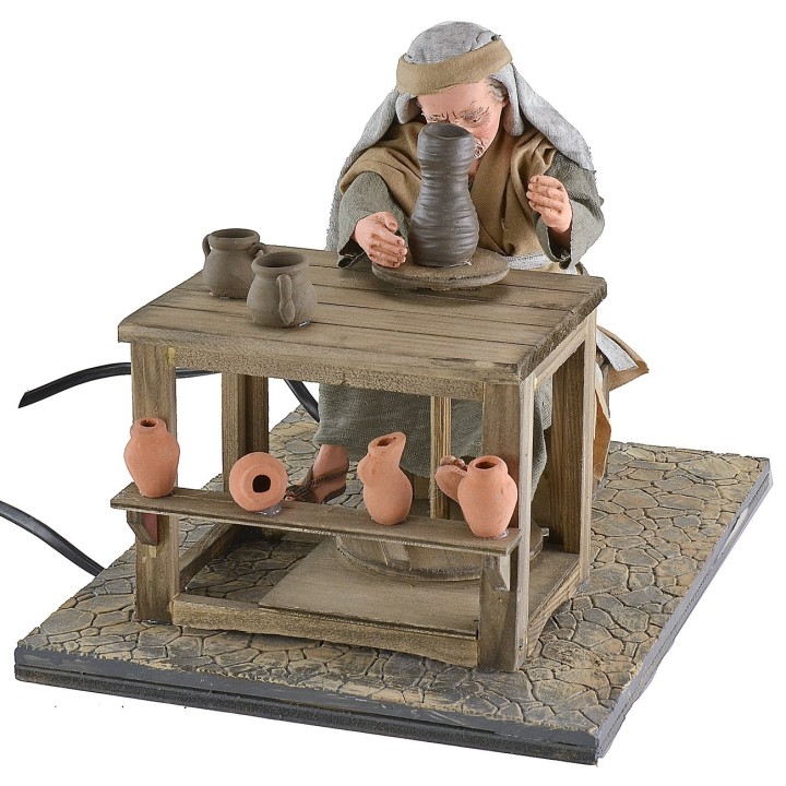 Double movement oriental seated potter series 30 cm