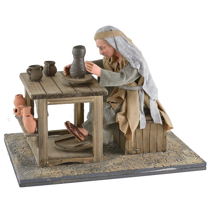 Double movement oriental seated potter series 30 cm