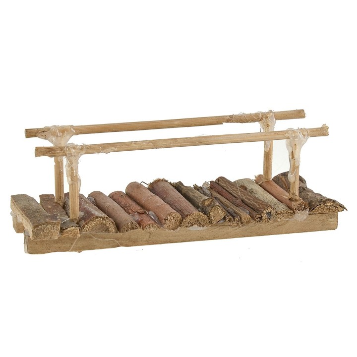 Wooden bridge for nativity scene 3.5x10x3.3 cm h