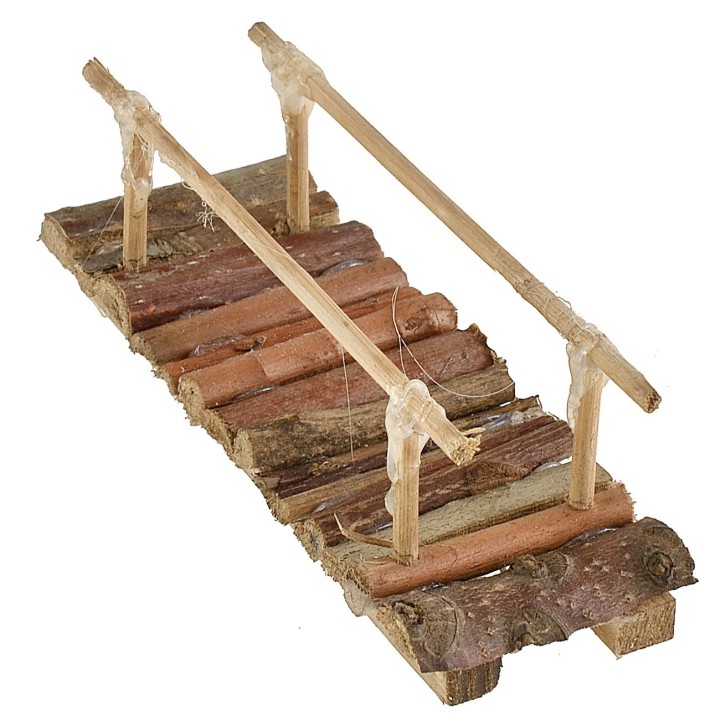 Puente de madera para belén de 3,5x10x3,3 cm h