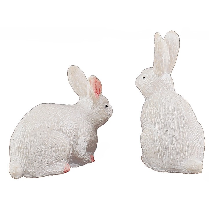 Set 2 conigli Oliver per statue 15-20 cm