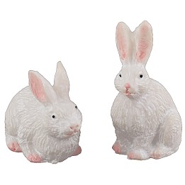 Set of 2 Oliver rabbits for statues 15-20 cm