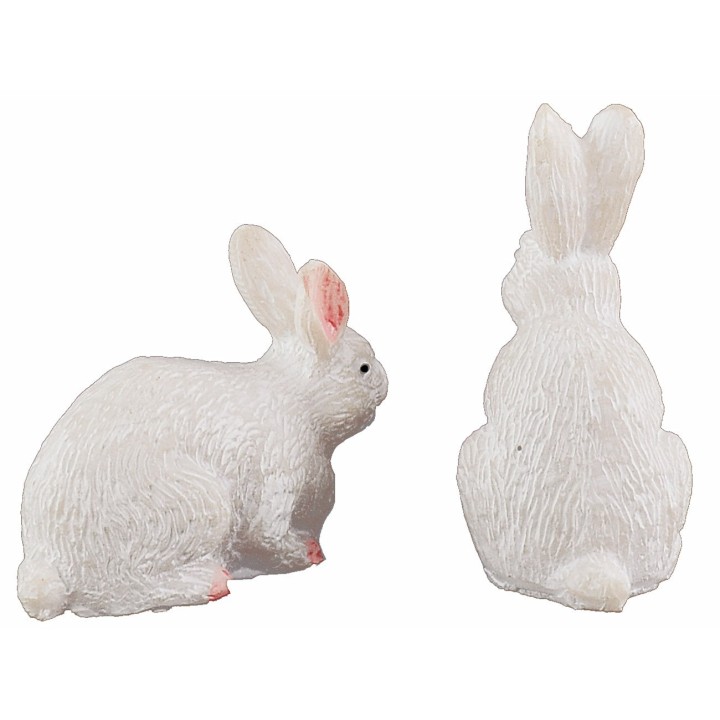 Set of 2 Oliver rabbits for statues 15-20 cm