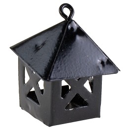 Linterna negra de metal cm 2,7x2,7x3,2 h