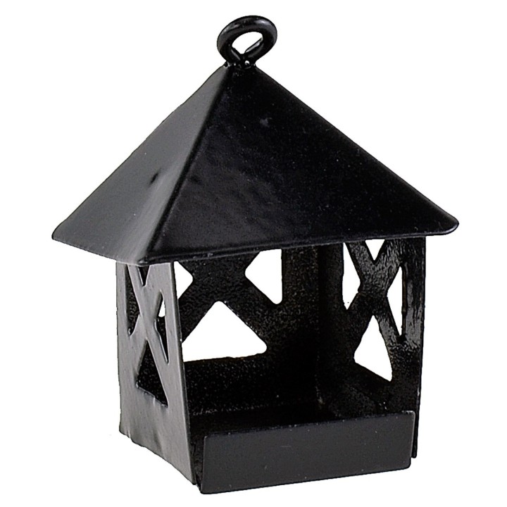 Black metal lantern 2.7x2.7x3.2 h cm