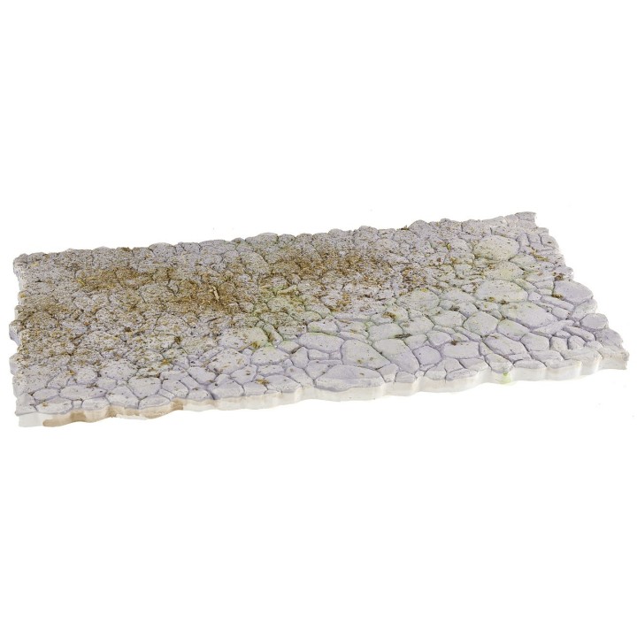 Pavimento grigio pietre miste in gesso per presepe fai da te cm