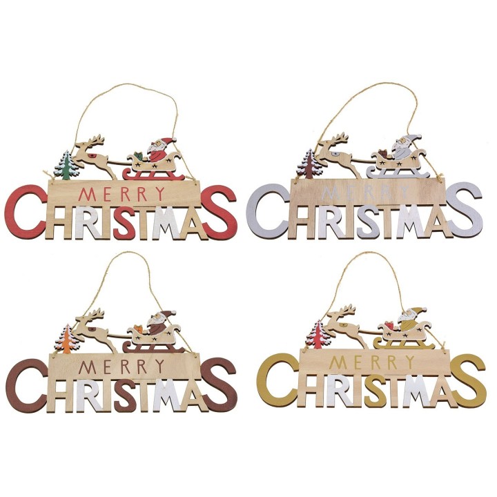 Adorno de Navidad Merry Christmas cm 30x0,5x17 h