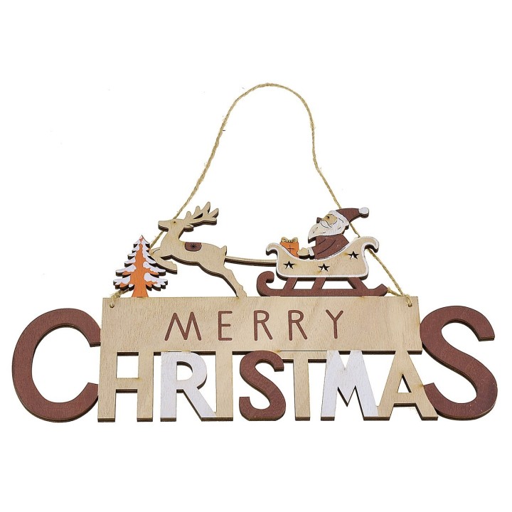 Adorno de Navidad Merry Christmas cm 30x0,5x17 h