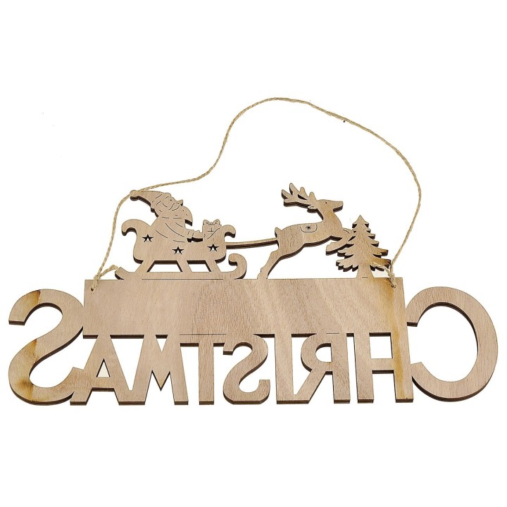 Adorno de Navidad Merry Christmas cm 30x0,5x17 h