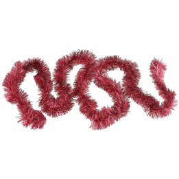 Red festoon for Christmas decorations ø 6x200 cm