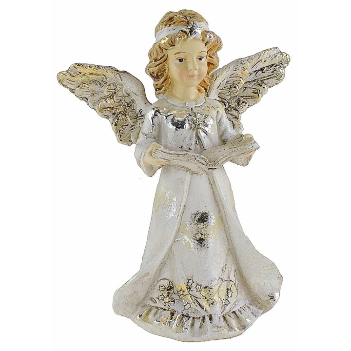 Ángel con libro de resina 12 cm