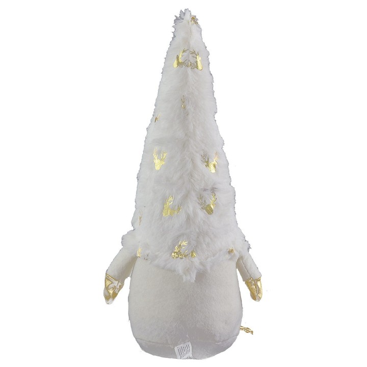 Christmas white gnome h 30 cm