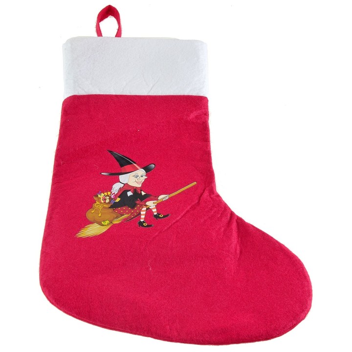 White and red stocking with Epiphany assorted models 26x37.5 cm