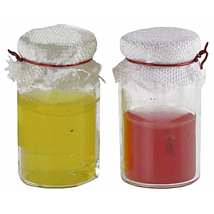 Set 2 vasetti di marmellata di frutta cm ø 1,1x2,2 h