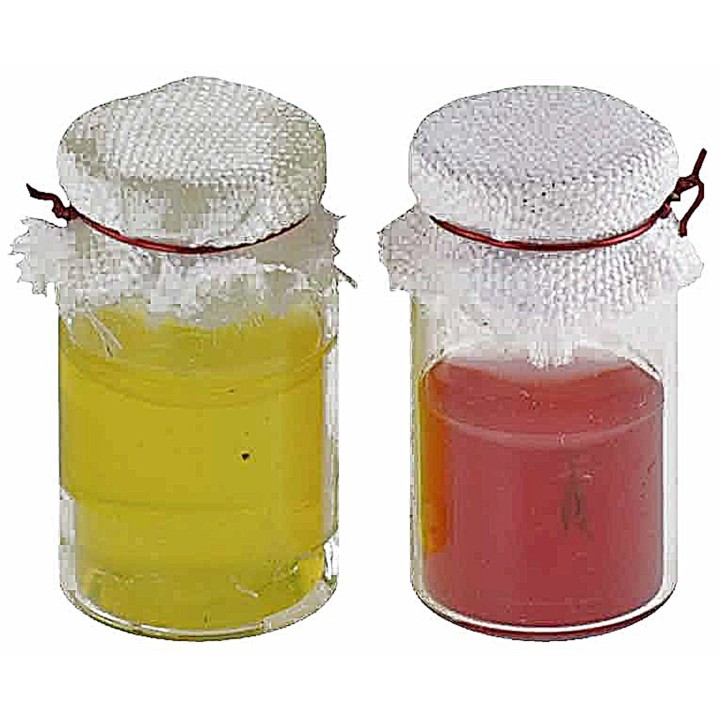Set 2 vasetti di marmellata di frutta cm ø 1,1x2,2 h