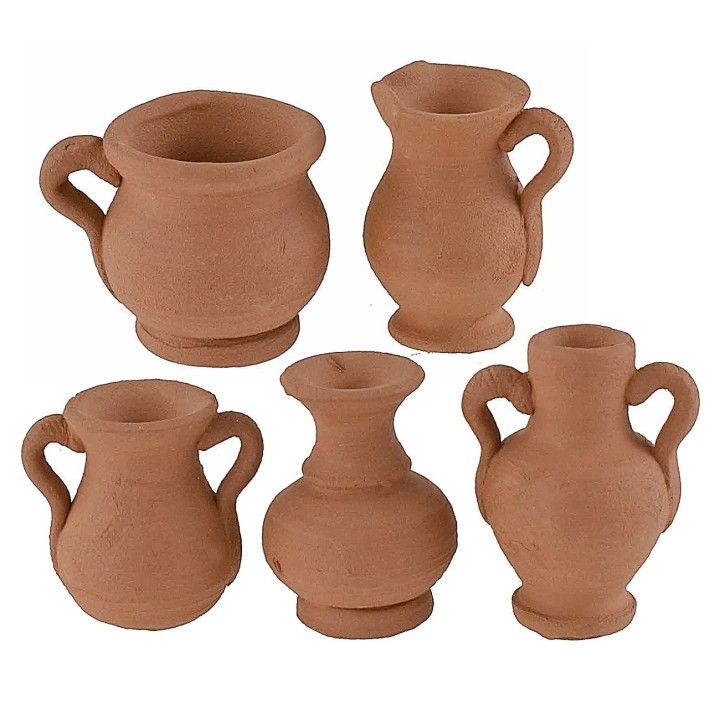Conjunto 5 ánforas altura 2-2,5 cm