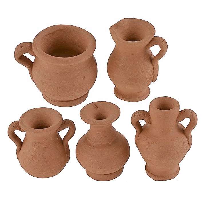 Set of 5 amphorae h. 