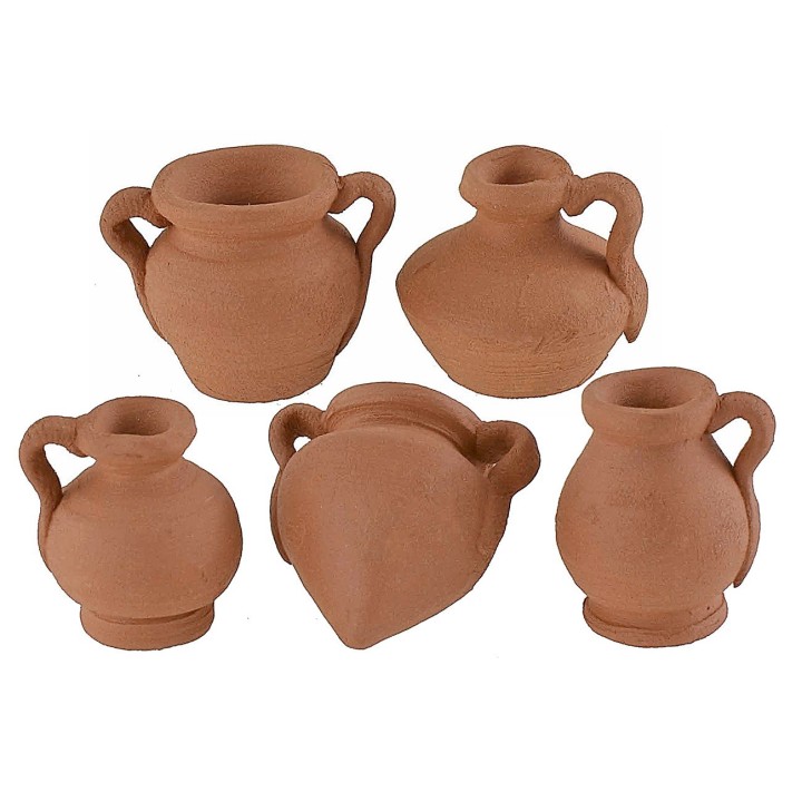 Set of 5 amphorae h. 