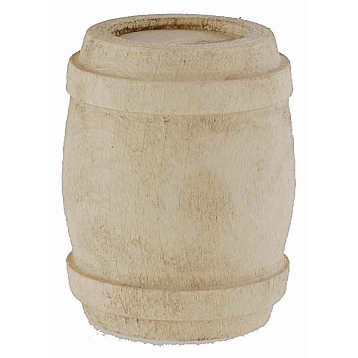 Barril de madera cm ø 3x3,7 h miniaturas para belén
