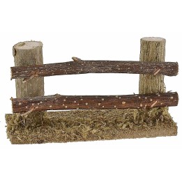 Valla de madera con 2 postes de 8x3,5x4,5 cm de altura para