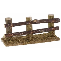 Valla de madera con 3 postes de 10x3,5x4,5 cm de altura para