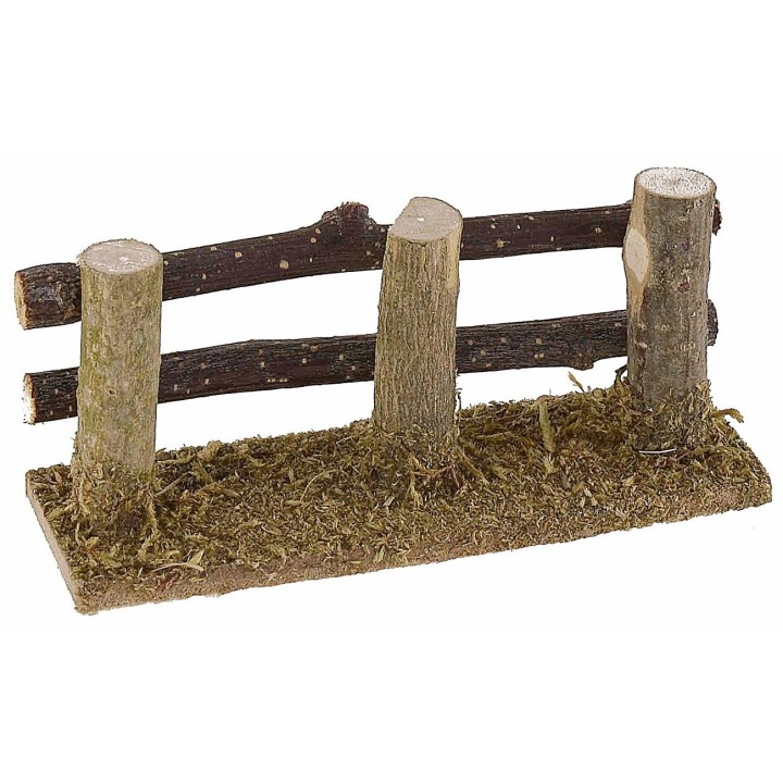 Wooden fence with 3 poles 10x3.5x4.5 h cm for nativity scene
