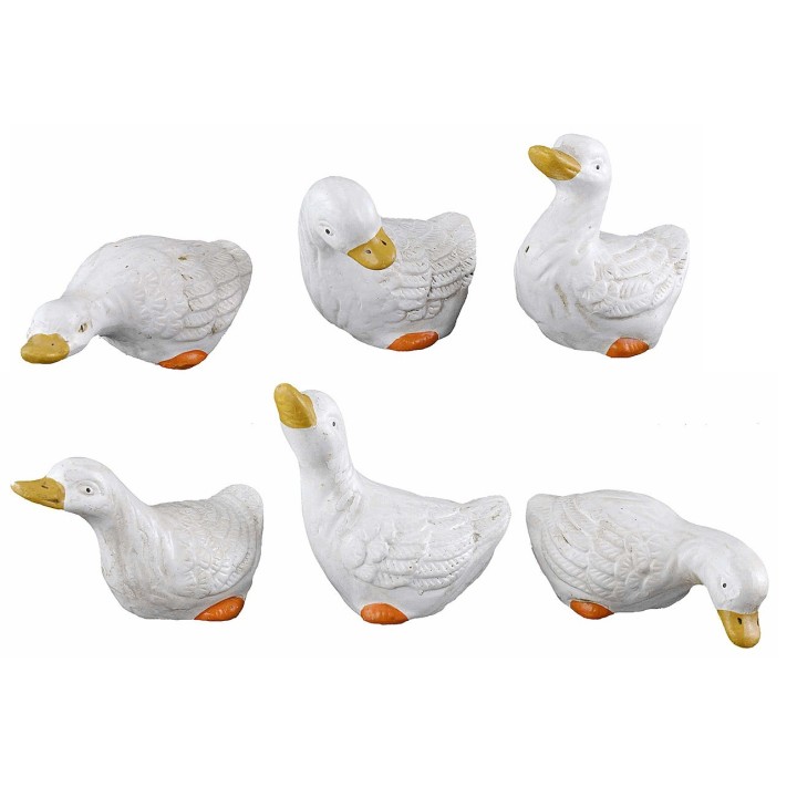 Juego de 6 ocas de resina para estatuas de 20-30 cm