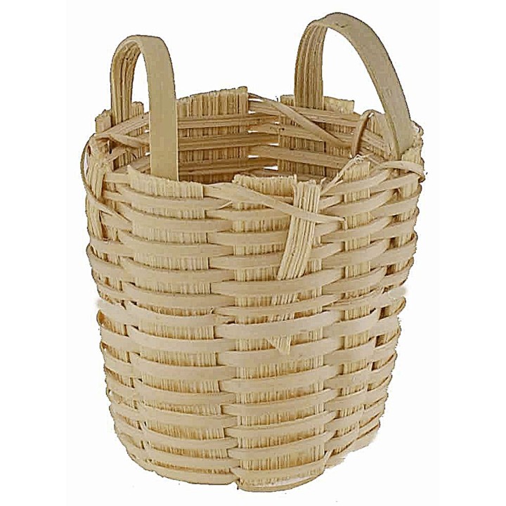 Wicker basket with handles cm ø 3.5x4.5 h nativity accessories