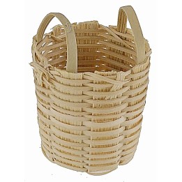 Cesta de mimbre con asas cm ø 3,5x4,5 h miniaturas para belén