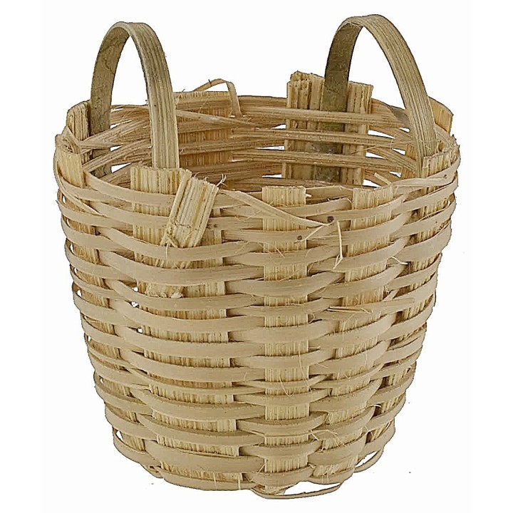 Cesto in vimini con manici cm ø 4,5x5 h minuterie presepe