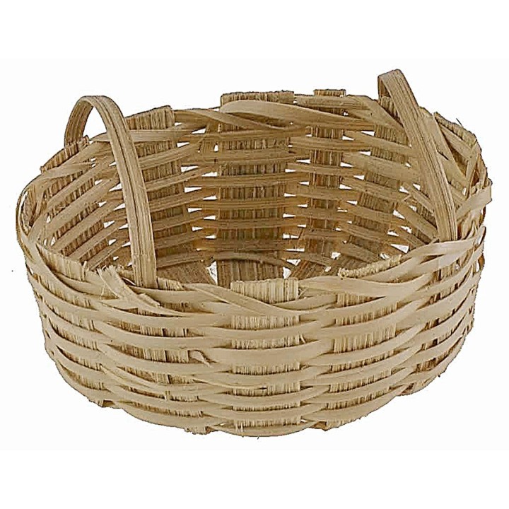 Cesta ovalada de mimbre con asas de 5x3,7x3,1 cm de altura para