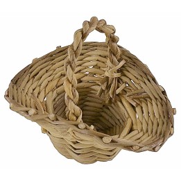 Cesta con borde y asa cm 5,5x4x4,5 h miniaturas para belén