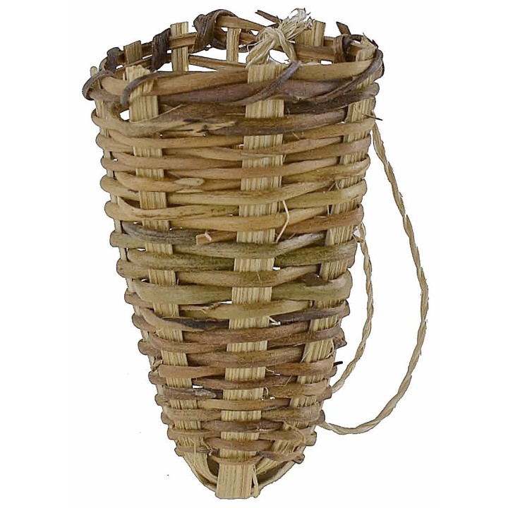 Wicker pannier 4.3x3.2x6.2 cm h nativity accessories