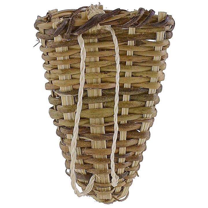 Cesta de mimbre de 4,3x3,2x6,2 cm de altura miniaturas para