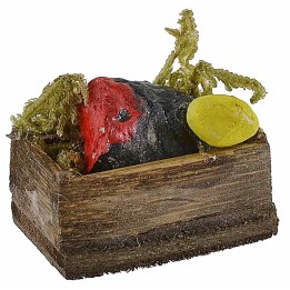 Wooden box with swordfish 3x2.1x1.4 cm h