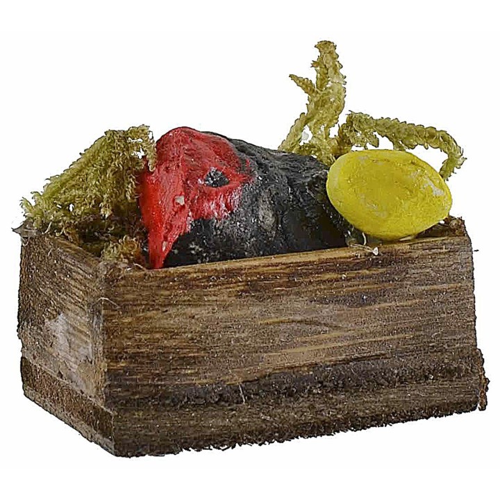Cassetta in legno con pesce spada cm 3x2,1x1,4 h