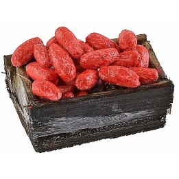 Caja de madera con tomates cm 3,4x2x1,4 h