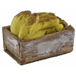 Caja de madera con plátanos cm 3,3x2,1x1,4 h