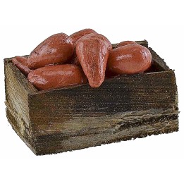 Wooden box with pears 3.3x2.1x1.4 cm h