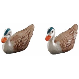 Set de 2 gansos de PVC de 2,5 cm para estatuas de 8-10 cm.