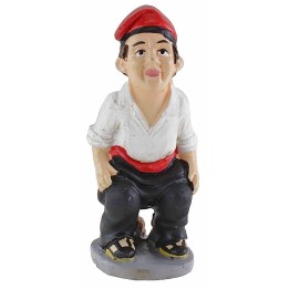 Uomo che fa il bisogno serie 15 cm in resina