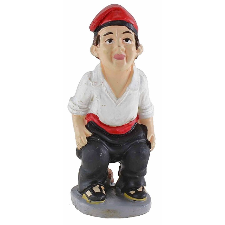 Hombre que hace su necesidad serie 15 cm en resina