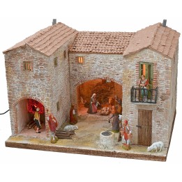 Casolare stuccato con forno funzionante illuminato completo di
