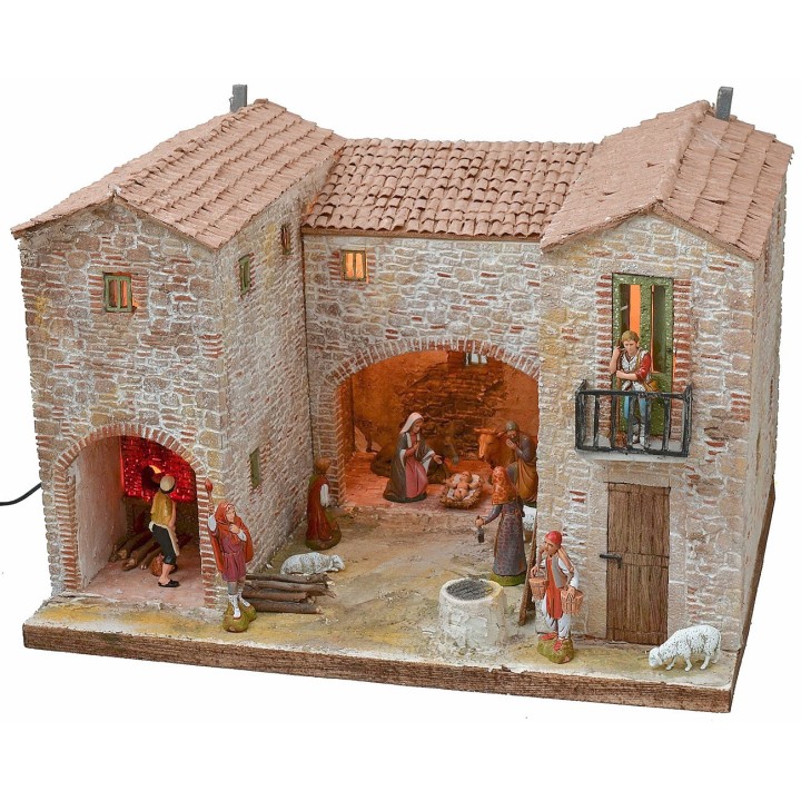 Plastered farmhouse with working illuminated oven complete with