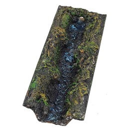 Arroyo de resina modular de 22x8,5x3,5 cm de altura para belén.