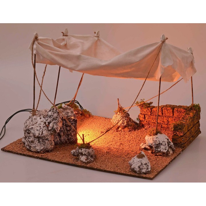 Arabian tent with light 35x28.5x25 cm h