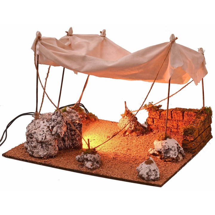 Arabian tent with light 35x28.5x25 cm h