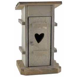 Letrina de madera para belén cm 7x6x12 h