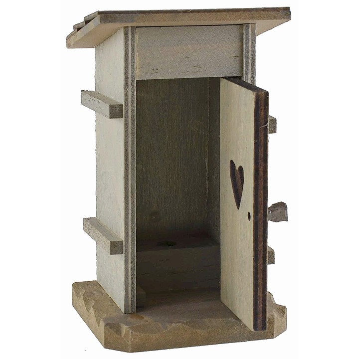 Letrina de madera para belén cm 7x6x12 h